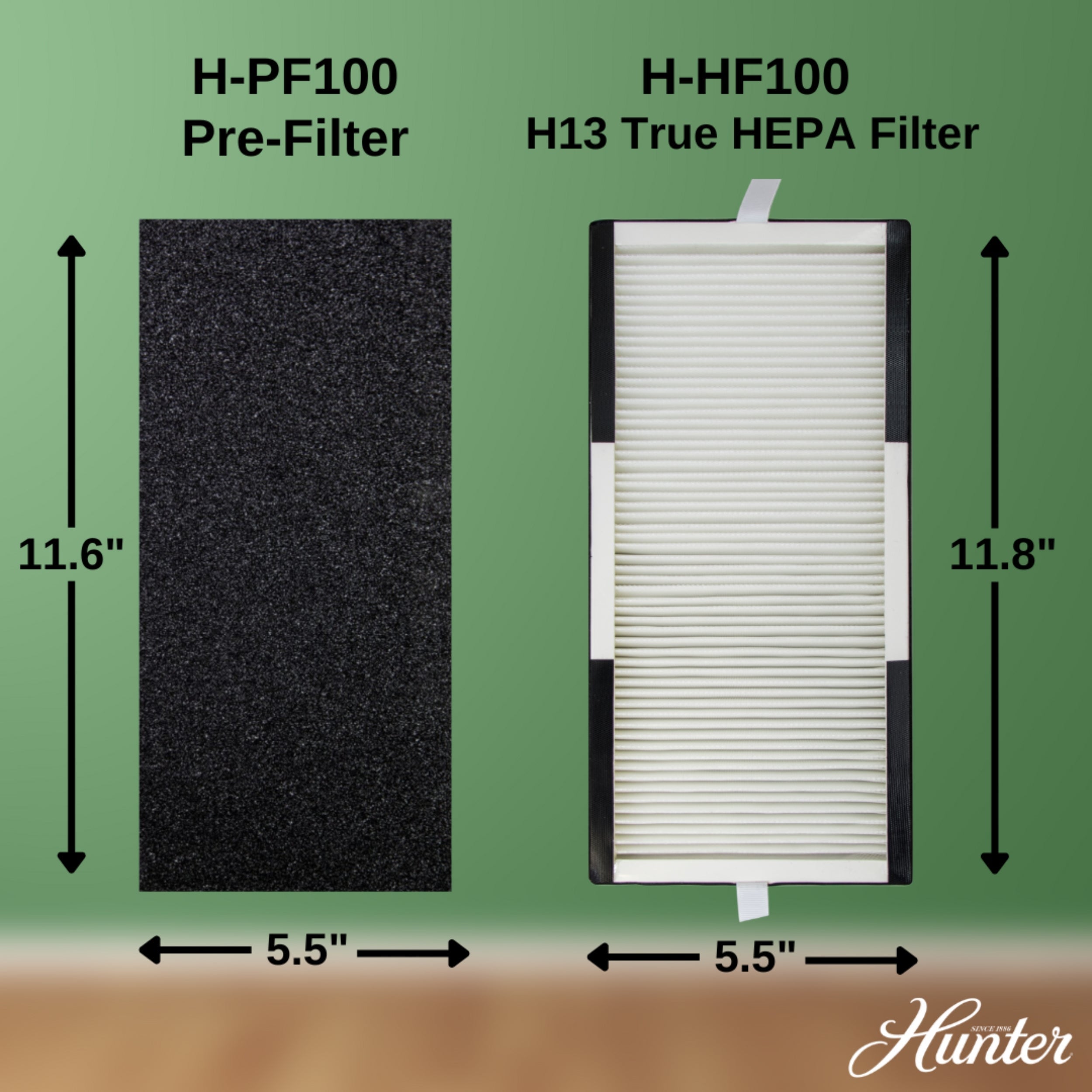 Hunter Replacement Filter Value Pack for HP100 Series Air Purifiers H-HF100-VP