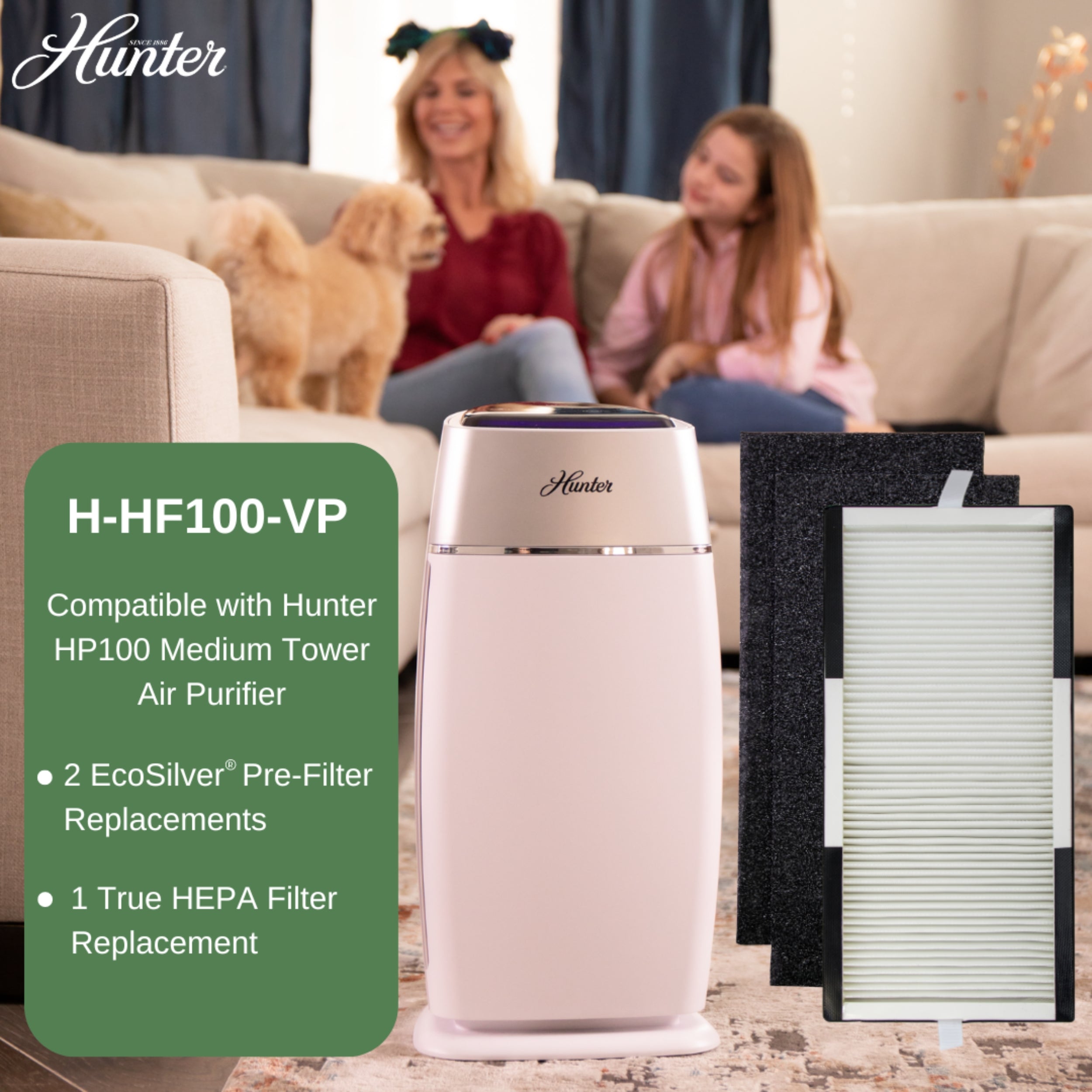 Hunter Replacement Filter Value Pack for HP100 Series Air Purifiers H-HF100-VP