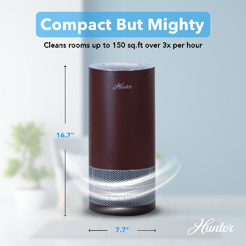 Hunter True HEPA Cylindrical Tower Air Purifier with UVC Light Technology HP450UV