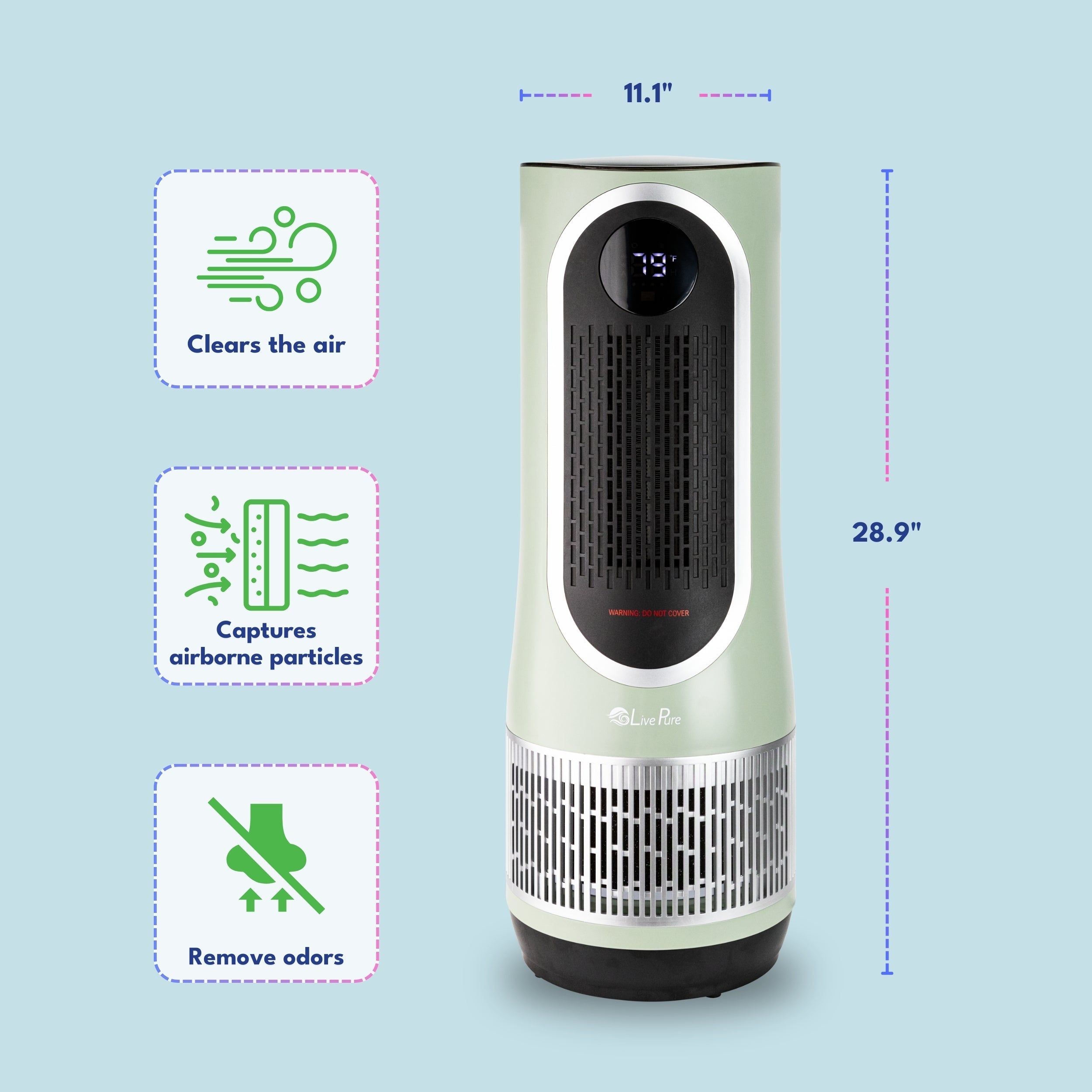 LivePure 3-in-1 Clean Heat Air Purifier/Heater LP500APHTR