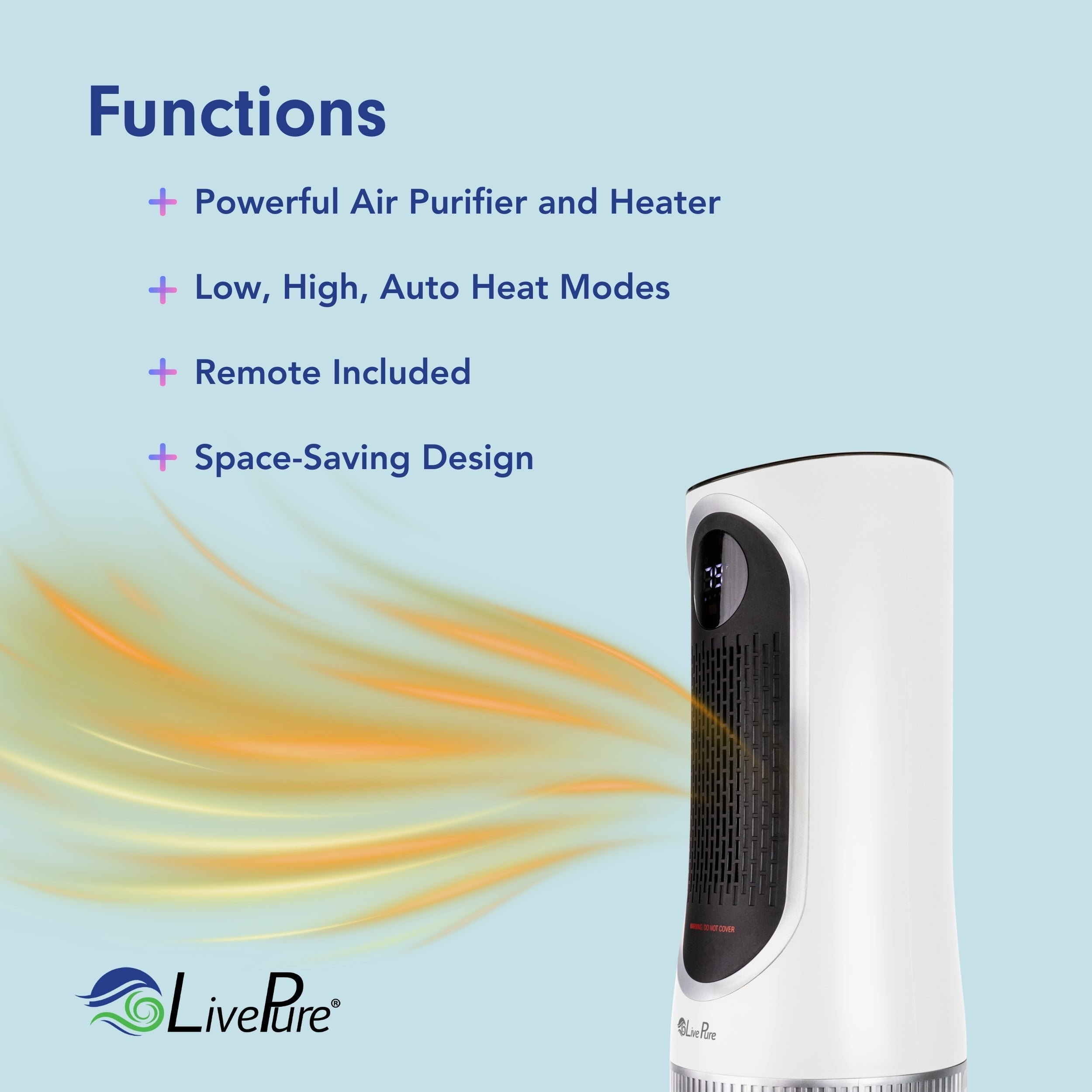 LivePure 3-in-1 Clean Heat Air Purifier/Heater LP500APHTR