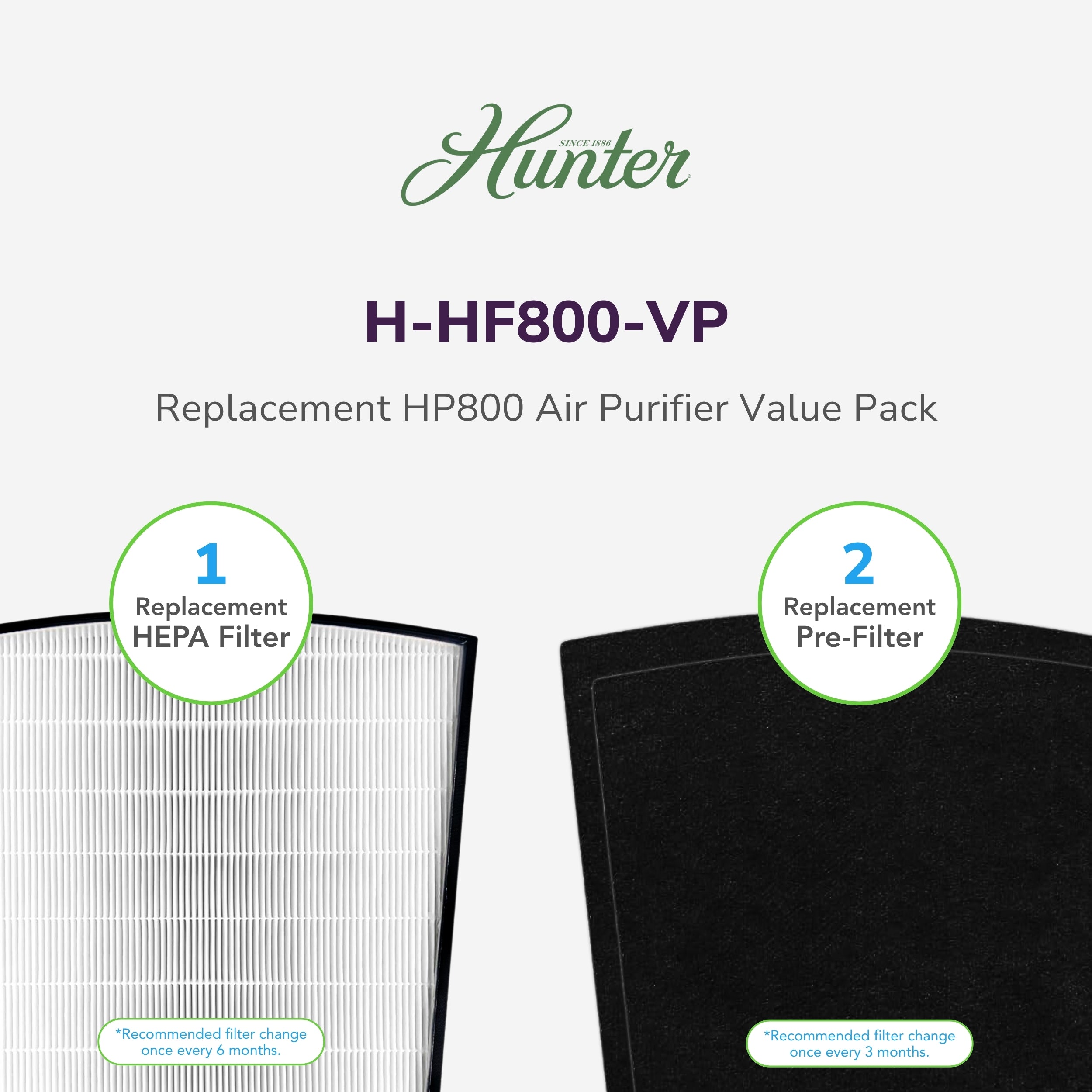 Hunter Replacement Air Purifier Filter Value Pack H-HF800-VP