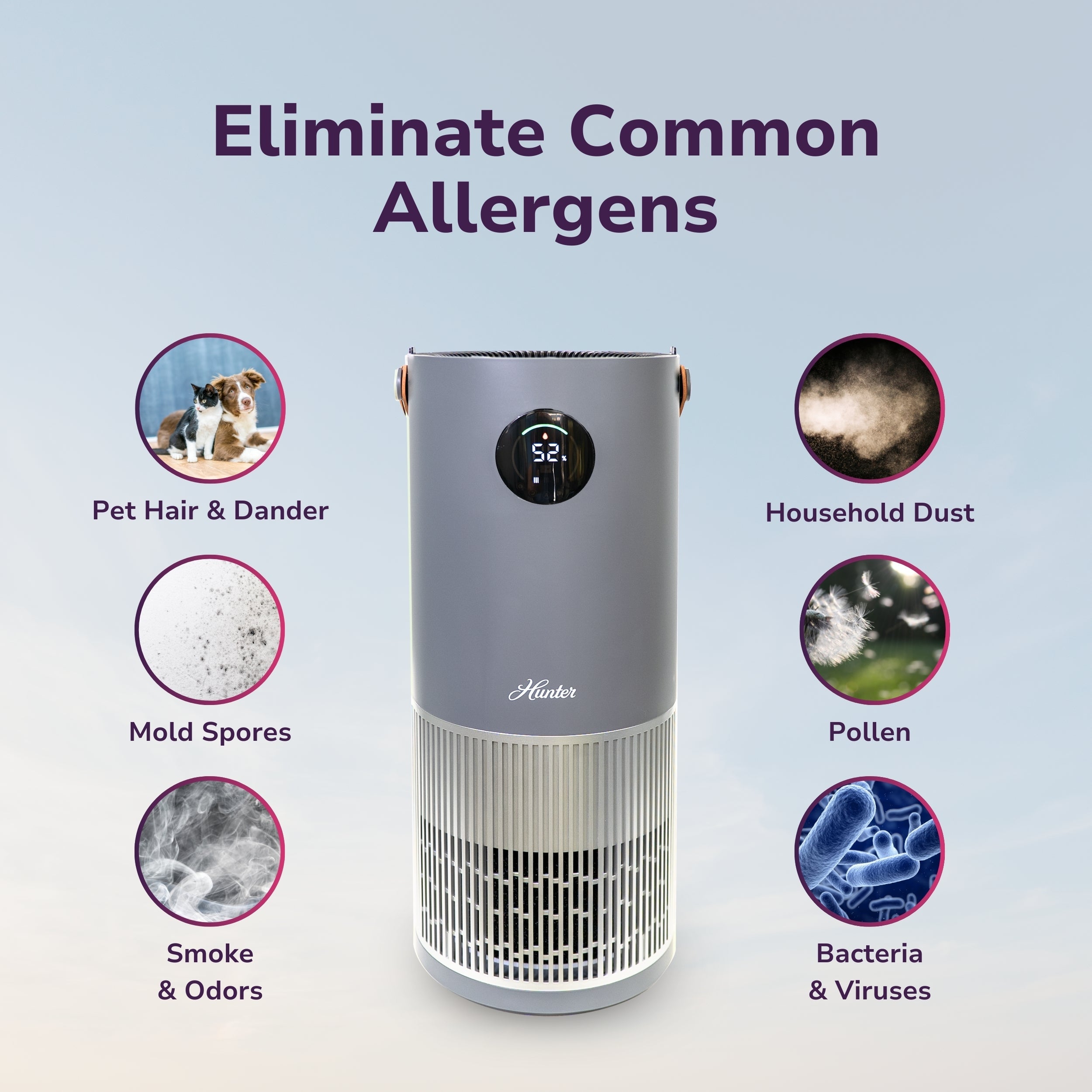 Hunter 2-in-1 True HEPA Air Purifier & Humidifier HPH625